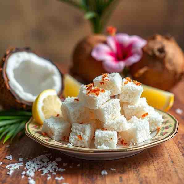 Guam Coconut Candy - Easy Sweetened Shredded Coconut Recipe
